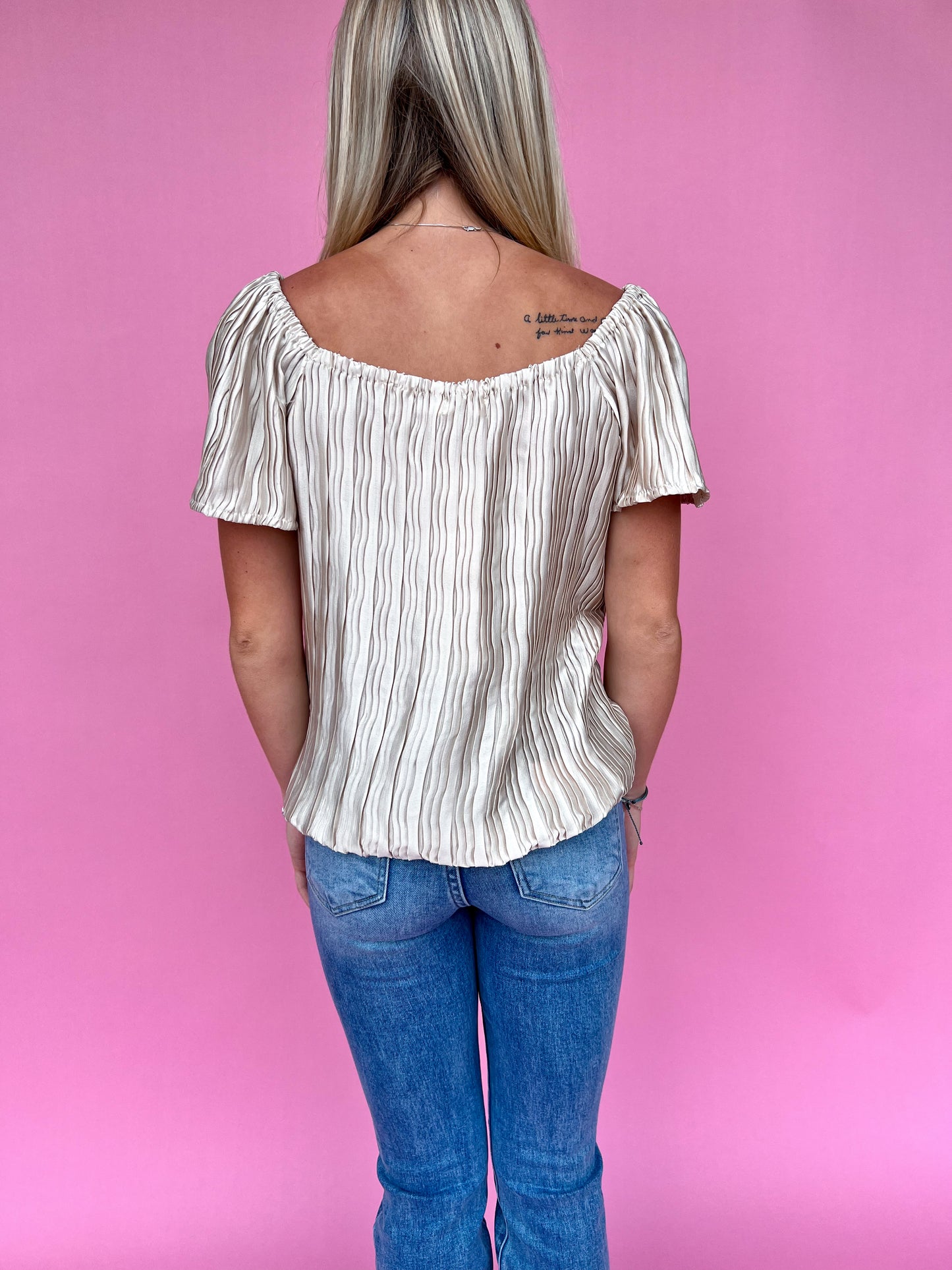 Aubrie Ivory Silk Top-Shirt-Southern Grace Wholesale-9307E,Bin B5,FD 03/05/24,Tops Collection-The Twisted Chandelier
