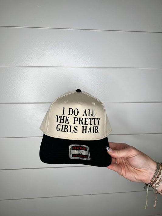 Pretty Girls Hair Embroidered Hat-Happy Hour-The Twisted Chandelier