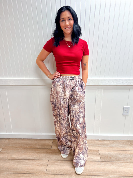 Elsie Boxer Pants - Dark Camo-Birdie & Co-bottoms-The Twisted Chandelier
