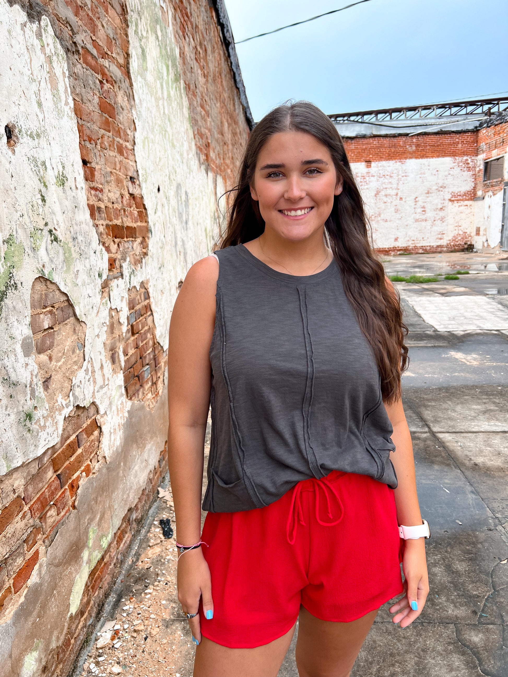 Lucille Elastic Waist Flowy Shorts-Shorts-le lis-03/26/25,Bin d2,bottoms,Cr05/29/24,KP4217-2,Max Retail-The Twisted Chandelier