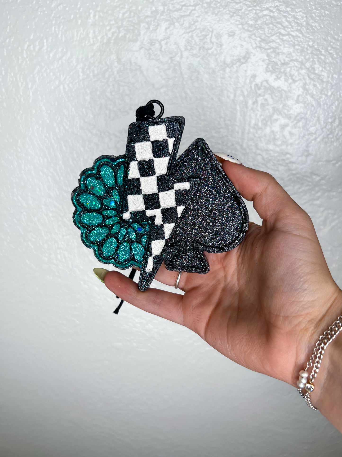 Checkered Spade and concho freshies-Vehicle Air Freshener-Ginger & Lace-The Twisted Chandelier