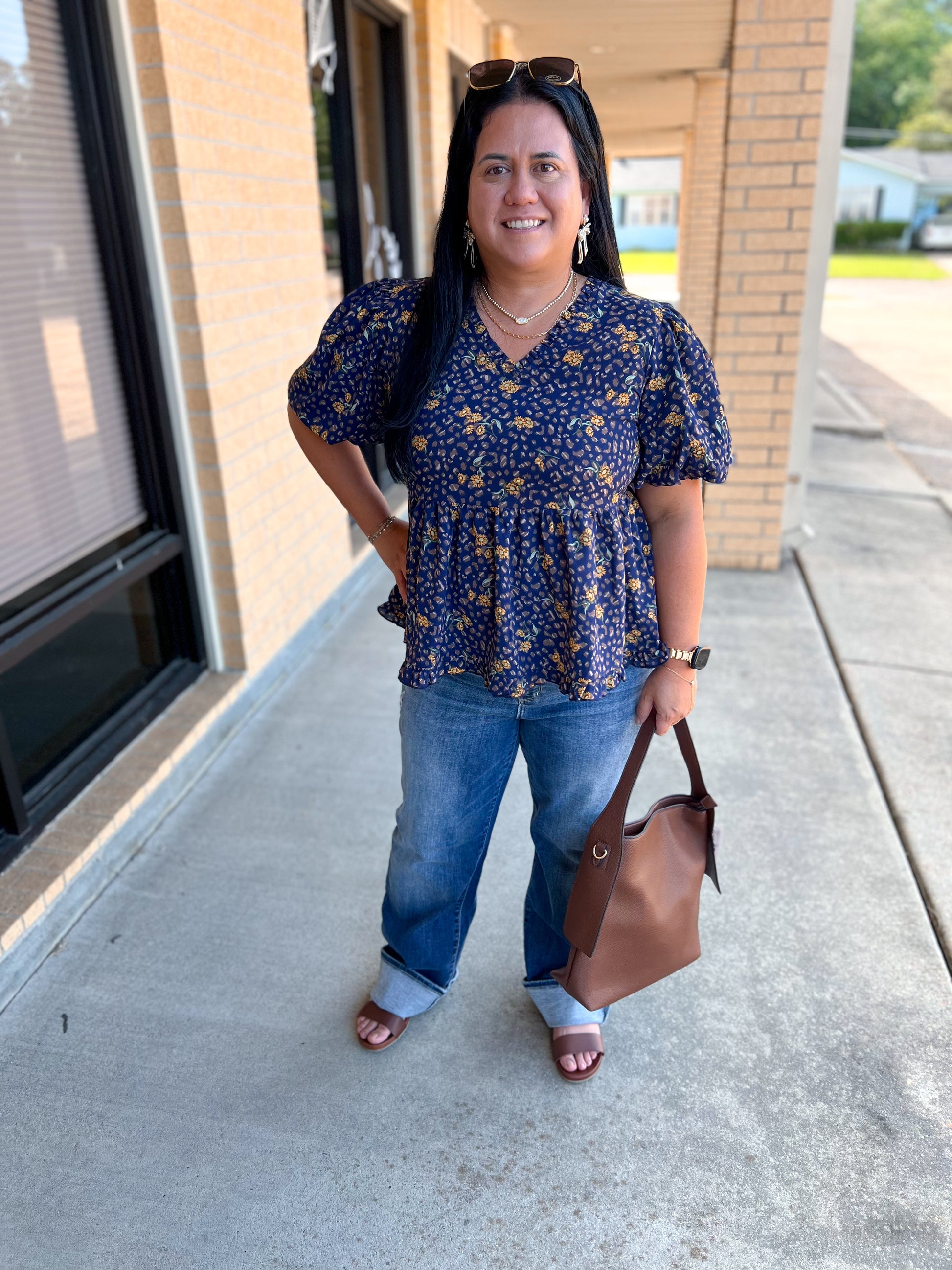 Dixie Leopard Floral Peplum Top-top-jodifl-BIN A5,FD 08/19/25,Tops Collection-The Twisted Chandelier