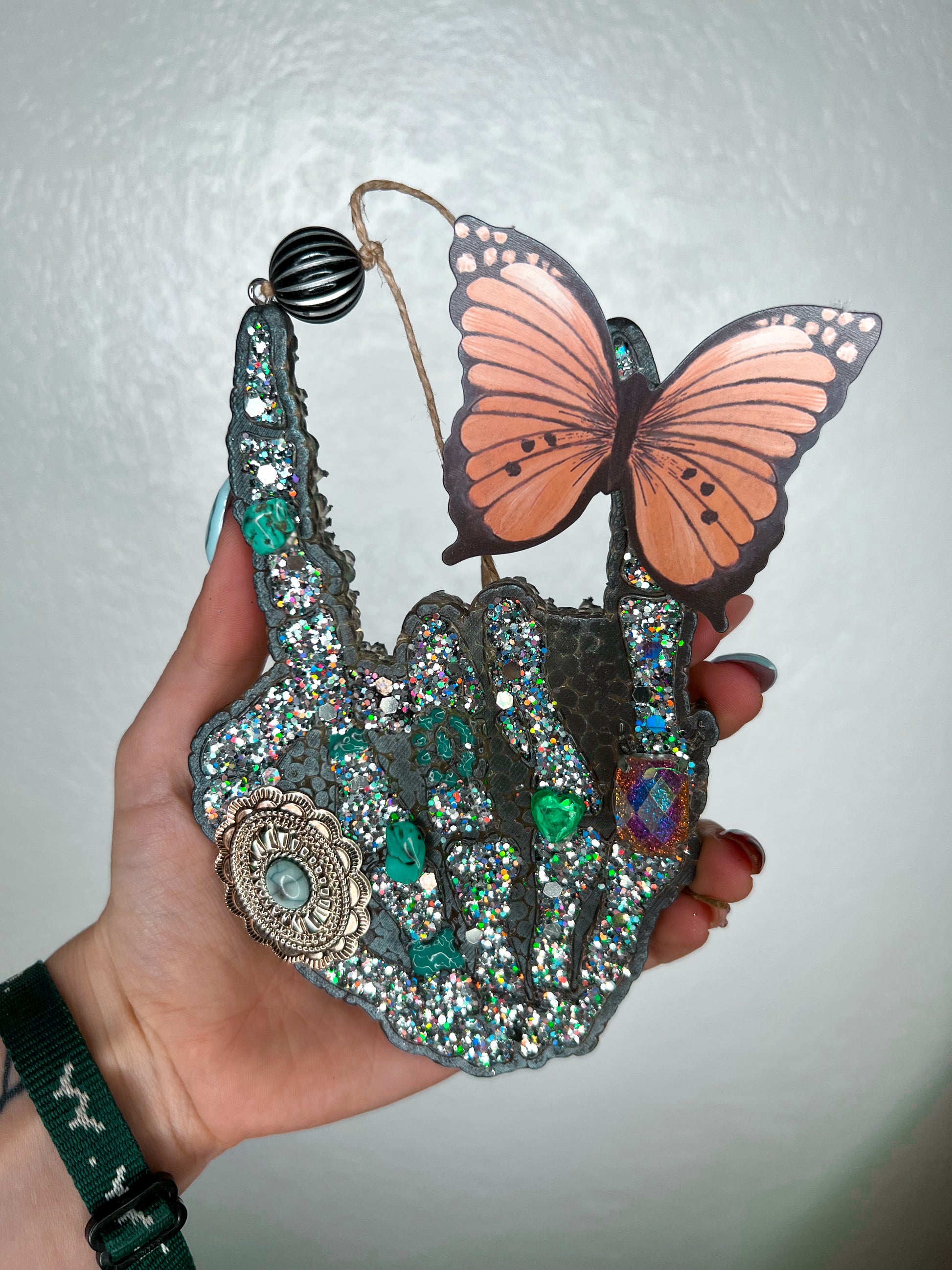 Skull Hand Western Car Freshie-Vehicle Air Freshener-julee rae's boutique-FD 03/12/24-The Twisted Chandelier