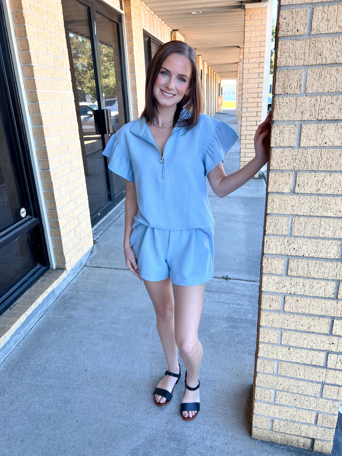 Isla Ribbed Jacquard Track Suit Shorts-Oddi-Bin B1,bottoms,FD 08/12/25-The Twisted Chandelier