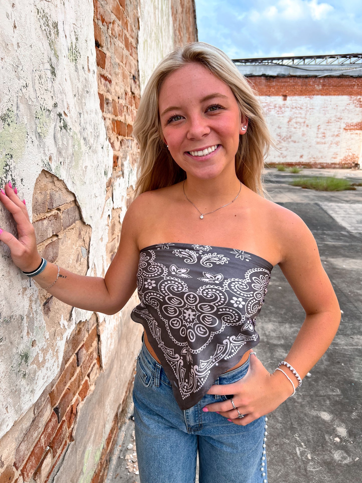 Paisley Grey Wild Rag-Accessories-Kenze Pannee-Accessories,Bin C2,CR 08/27/24,FD 09/03/24,Tops Collection-The Twisted Chandelier