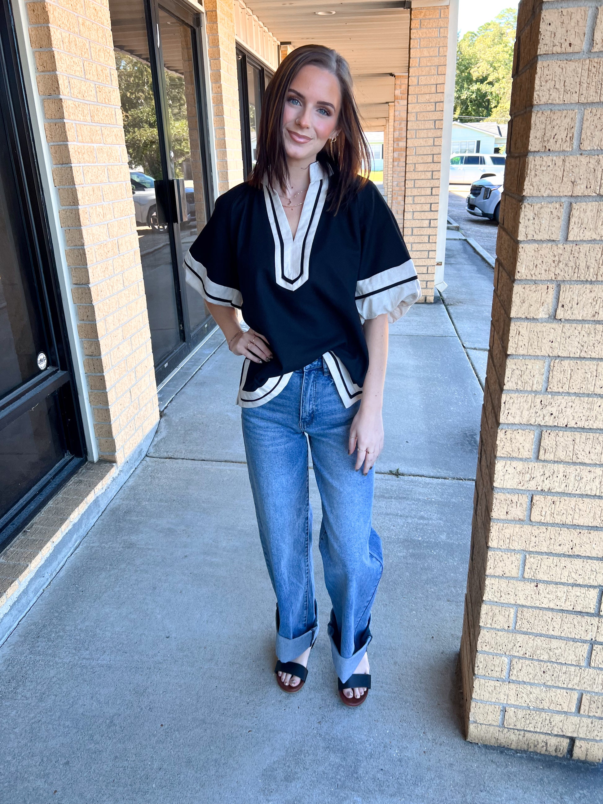 Blair Collared Pullover Top-The Twisted Chandelier-BIN A 3,FD 10/23/25,Tops Collection-The Twisted Chandelier