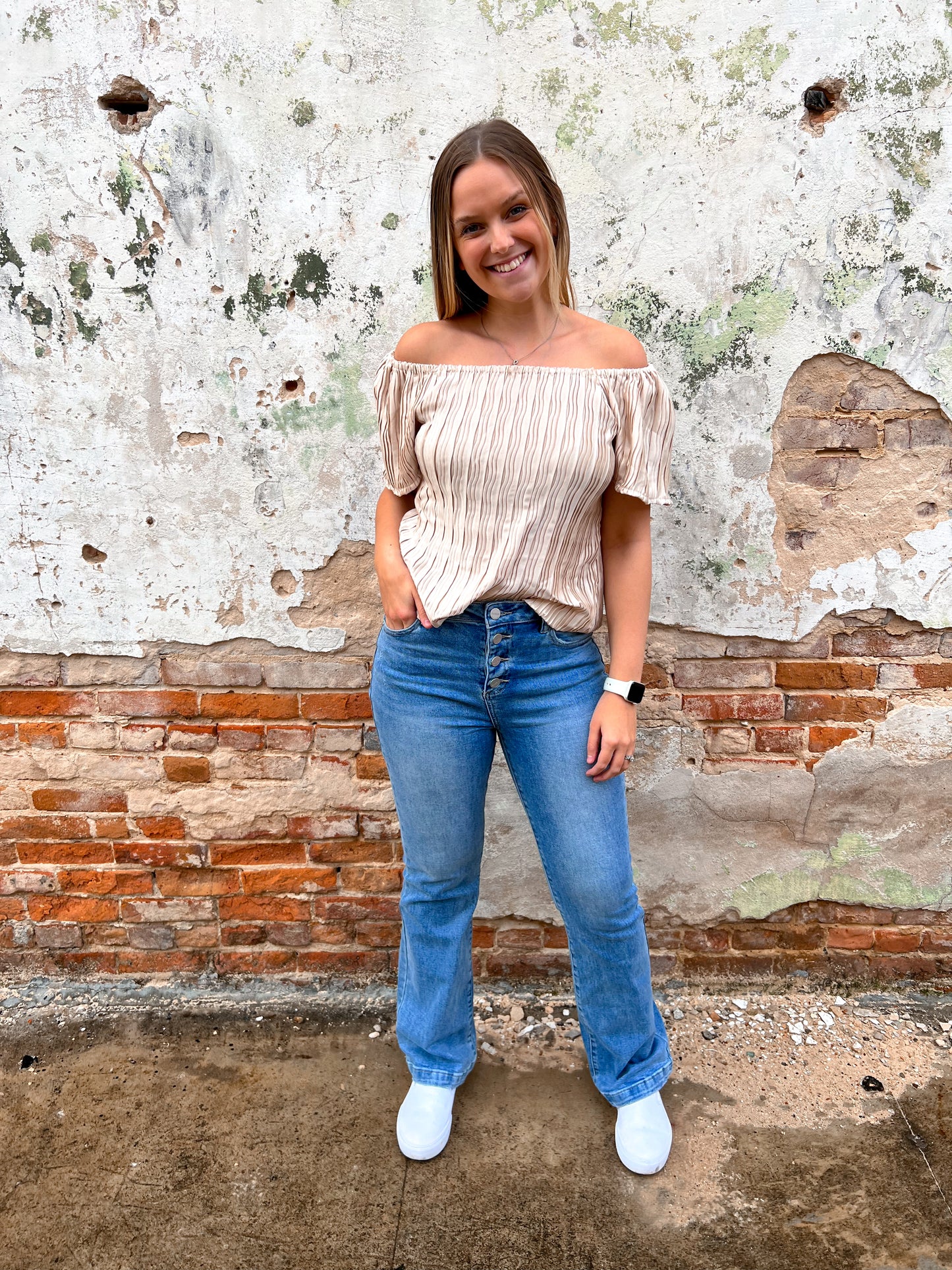 Aubrie Ivory Silk Top-Shirt-Southern Grace Wholesale-9307E,Bin B5,FD 03/05/24,Tops Collection-The Twisted Chandelier