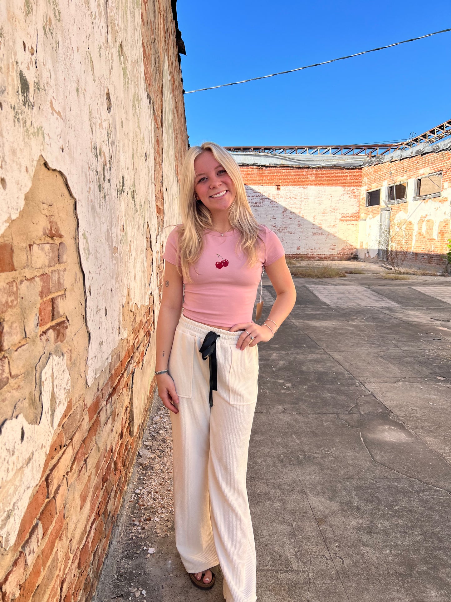 Textured Ribbon Straight Leg Pants-Pants-ee:some-FD 11/12/24,PK11486-The Twisted Chandelier