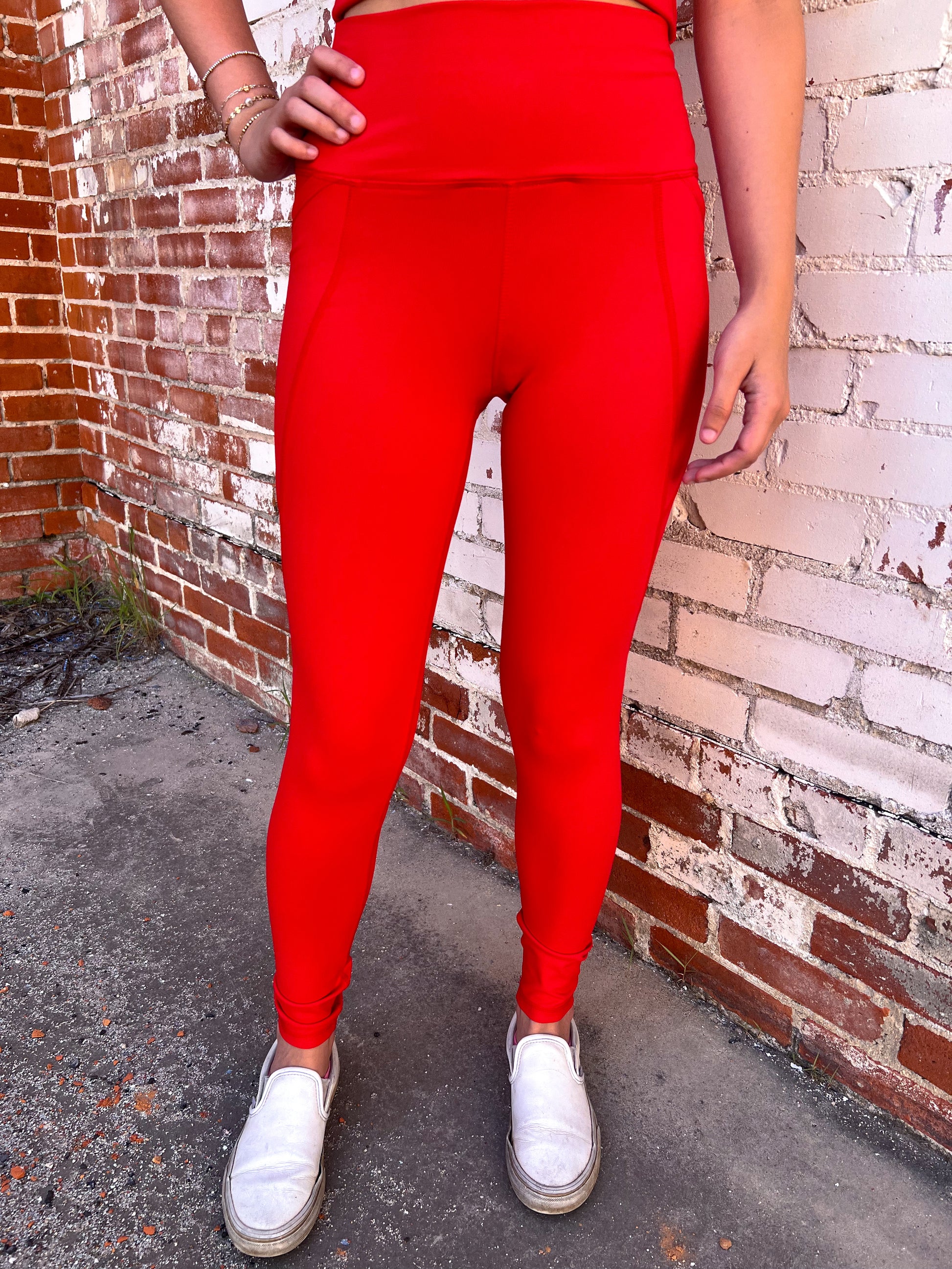 Lilly Tapered Band Essential Solid Highwaist Leggings-Active Wear-Mono B-09/13/25,Bin B1,bottoms,FD 01/07/25,OGP 28.99-The Twisted Chandelier