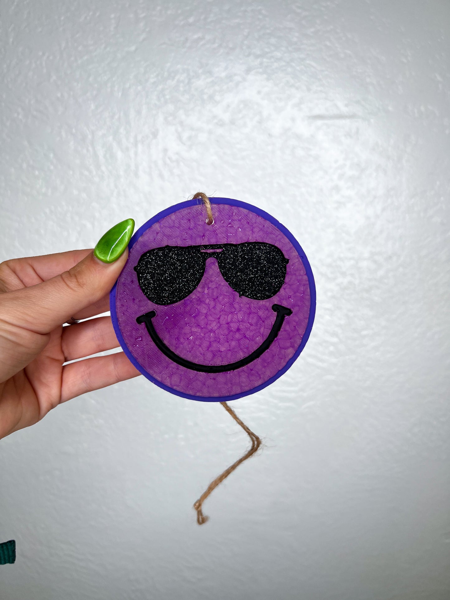 Happy Face with Sunglasses Car Freshie-Southern Creek Wholesale-Blackberry lemonade-Purple-The Twisted Chandelier