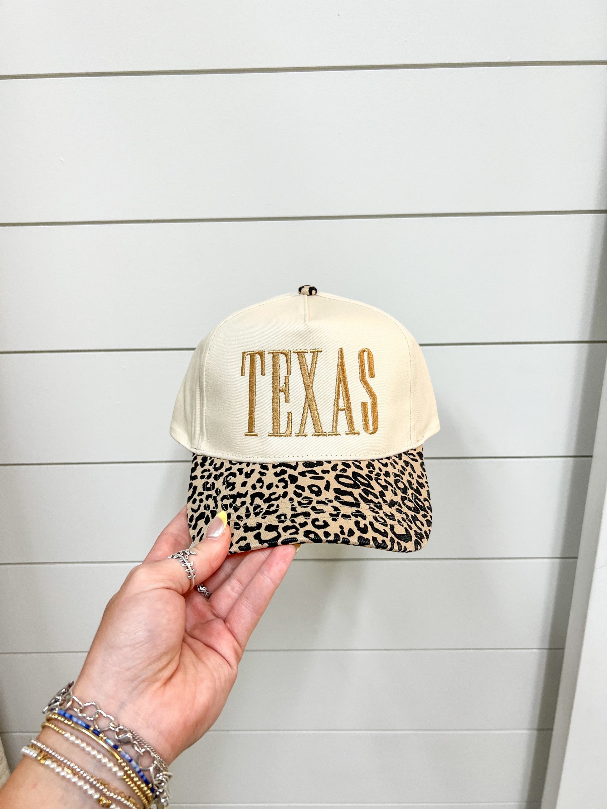 Texas Embroidery Leopard Trucker Hat-Fashion City-fd 08/08/25-The Twisted Chandelier