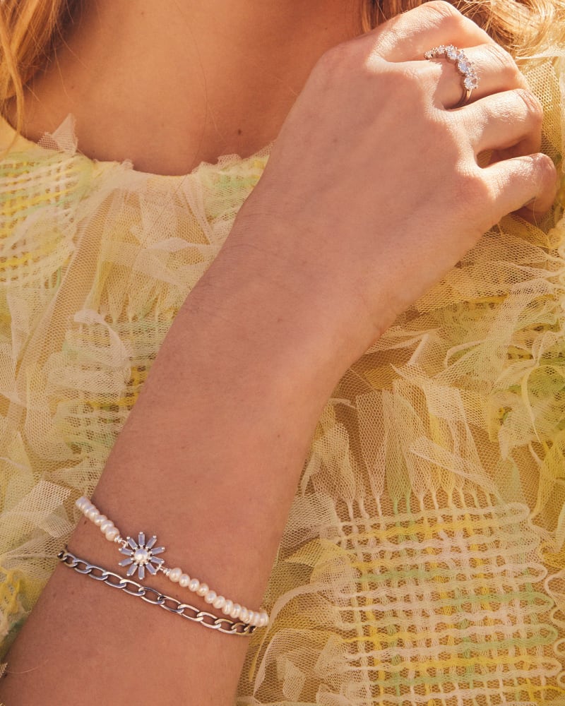 Kendra Scott Cailin Crystal Band Ring Rhodium Metal White Cz Size 6-Rings-Kendra Scott-R1313RHD-The Twisted Chandelier