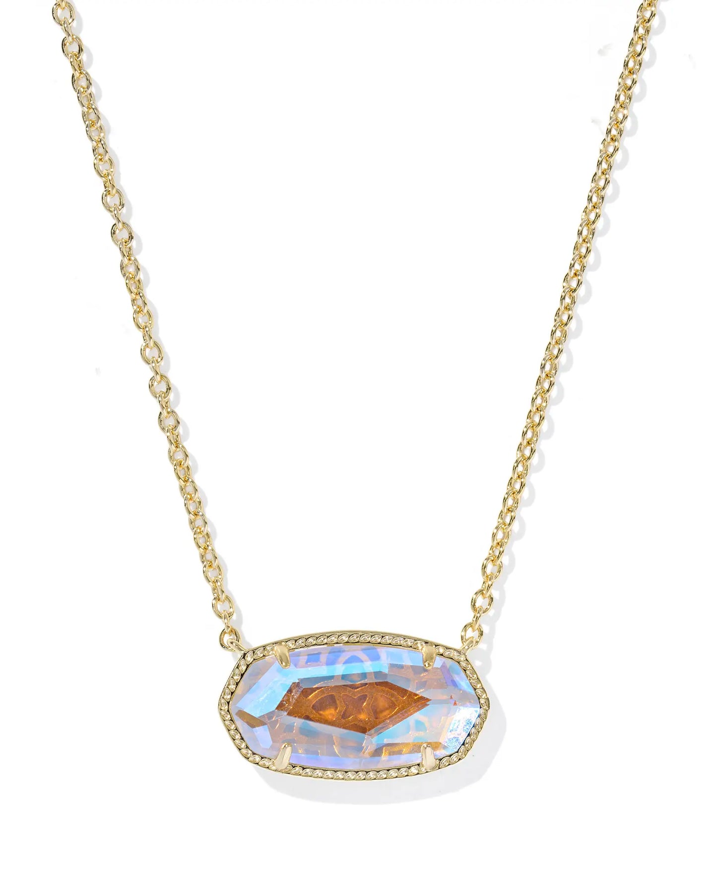 Kendra Scott Elisa Statement Short Pendant Necklace Gold Dichroic Glass-Necklaces-Kendra Scott-08/21/25,N01122GLD-The Twisted Chandelier