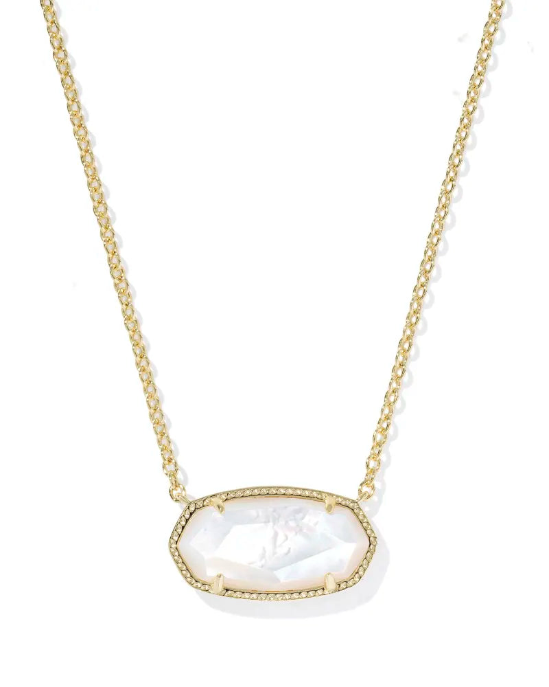 Kendra Scott Elisa Statement Short Pendant Necklace Gold Ivory Mother Of Pearl-Necklaces-Kendra Scott-08/21/25,N01122GLD-The Twisted Chandelier