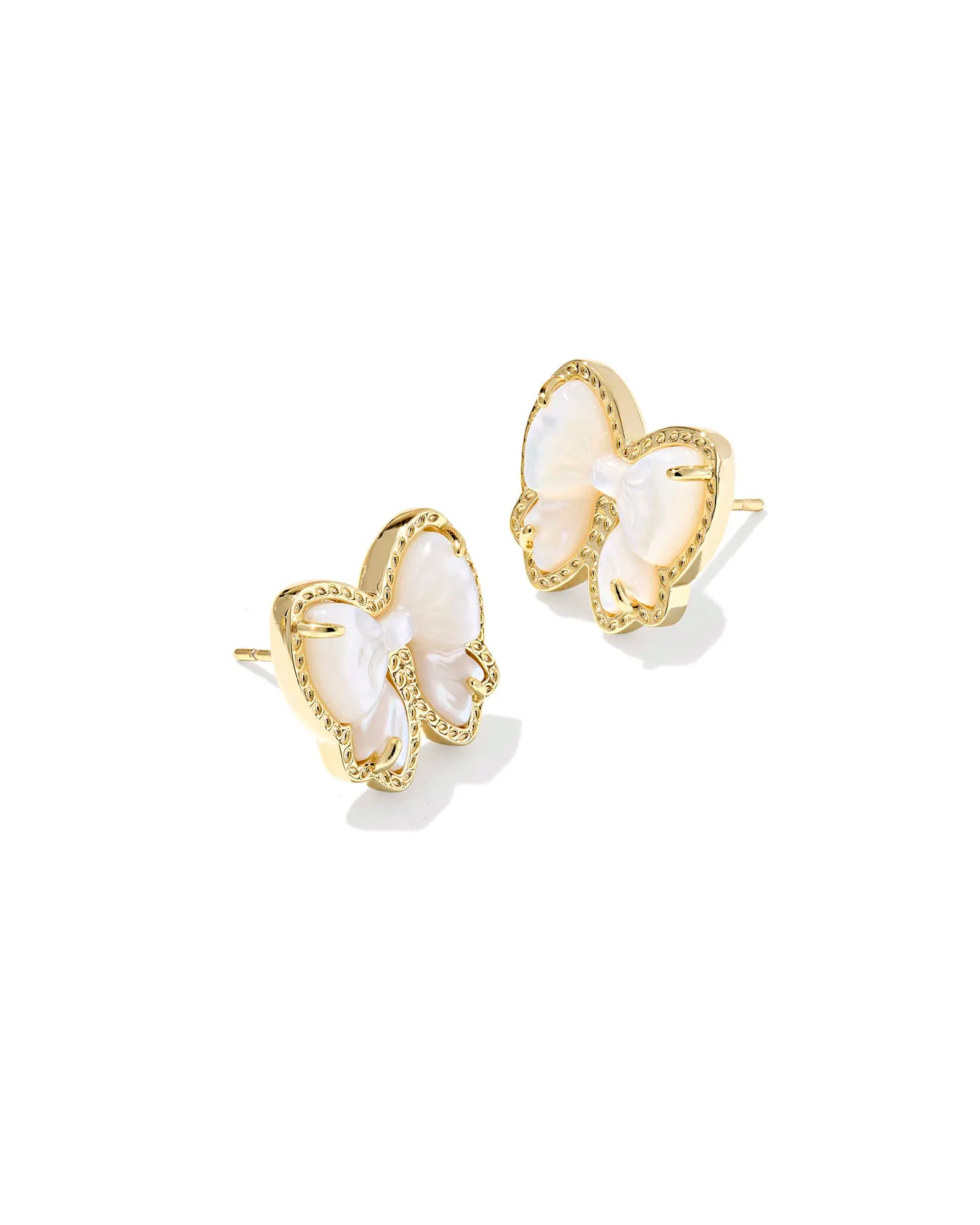 Kendra Scott Haley Bow Stud Earrings Gold Ivory Mother Of Pearl-Earrings-Kendra Scott-08/21/25,E00843GLD-The Twisted Chandelier