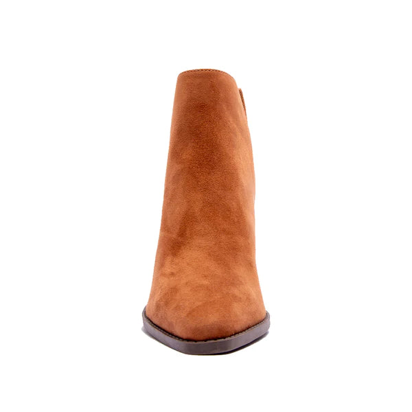 Camel Faux Suede Bootie-Boots-Qupid-04/25,05/27/24,09/12/23,1st md,Max Retail-The Twisted Chandelier