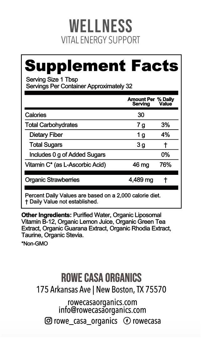 Rowe Casa Vitality | Energy Support | 16 oz-Rowe Casa Organics-The Twisted Chandelier