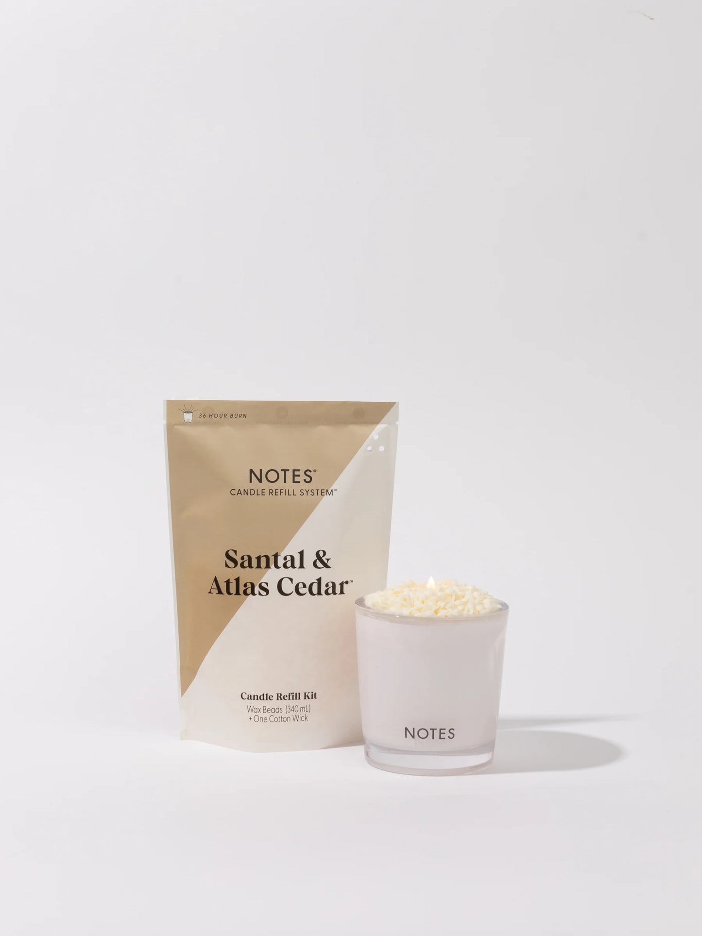 NOTES® Sustainable Candle Refill Kit - Sandal & Atlas-Candles-Notes Candles-The Twisted Chandelier