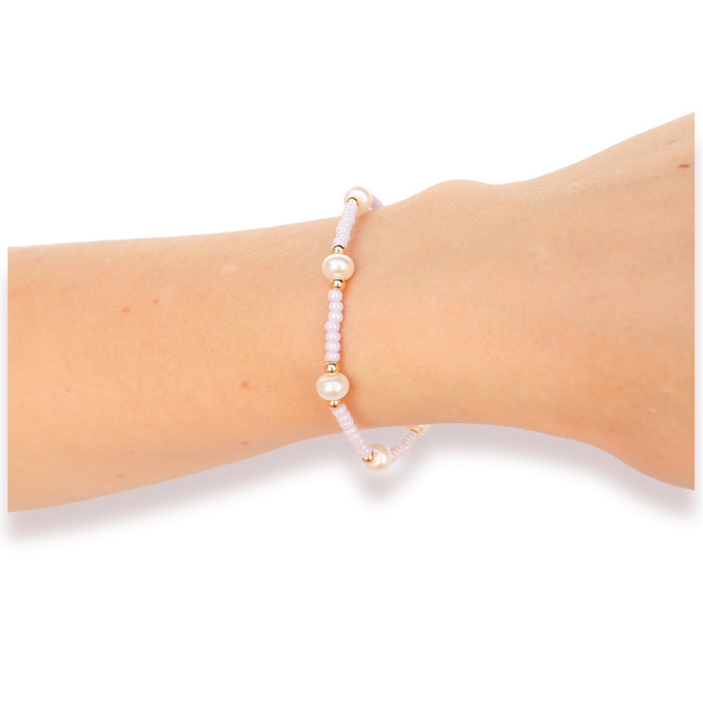 Pastel Lilac Pearl Bracelet-Beaded Blondes-The Twisted Chandelier