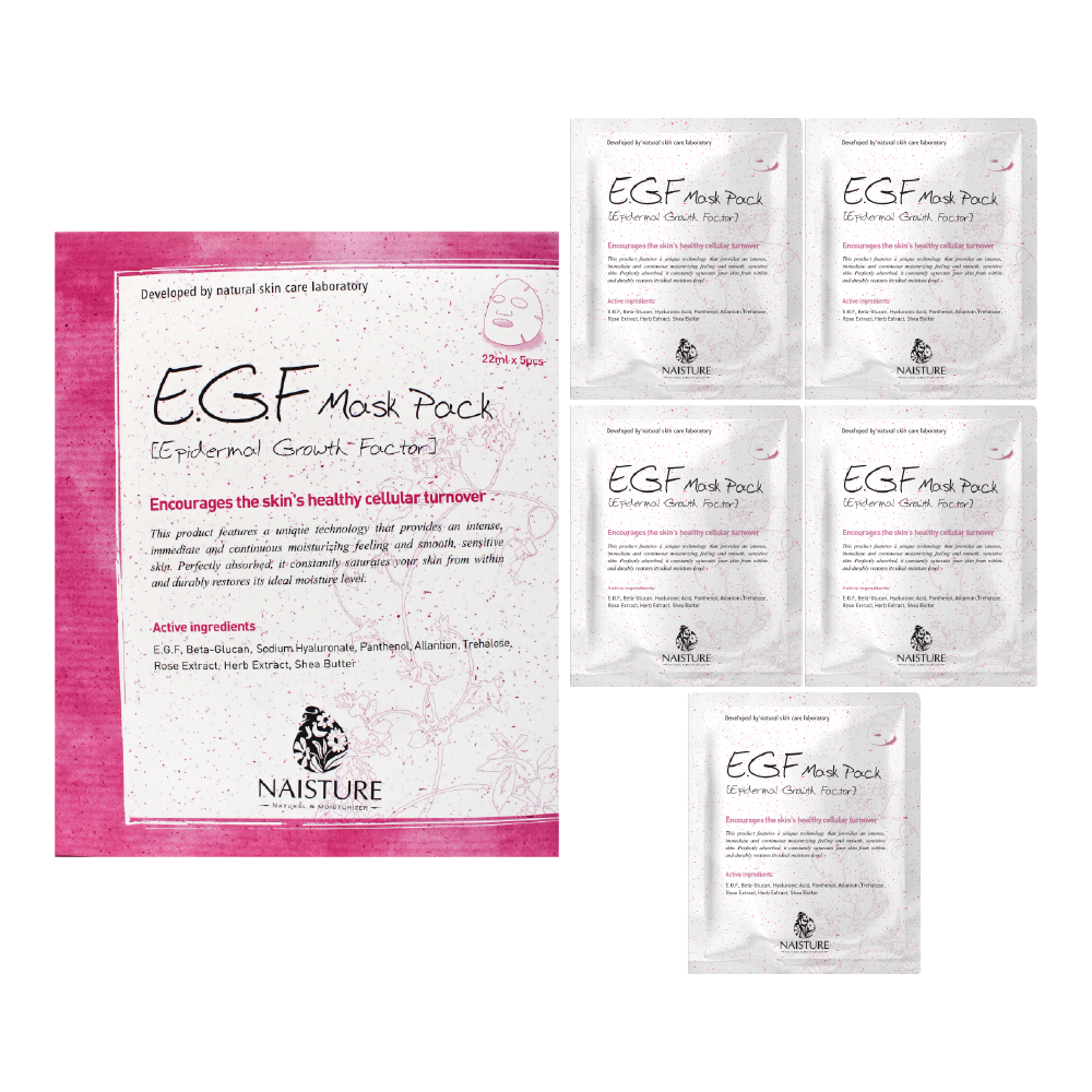 EGF Premium Sheet Mask (5 pc Box)-Naisture-The Twisted Chandelier