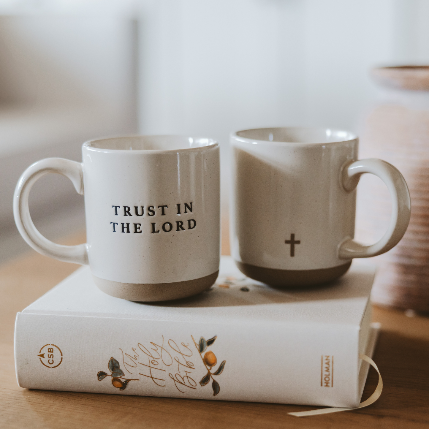 Trust In The Lord Stoneware Coffee Mug - Home Decor-Sweet Water Decor-The Twisted Chandelier