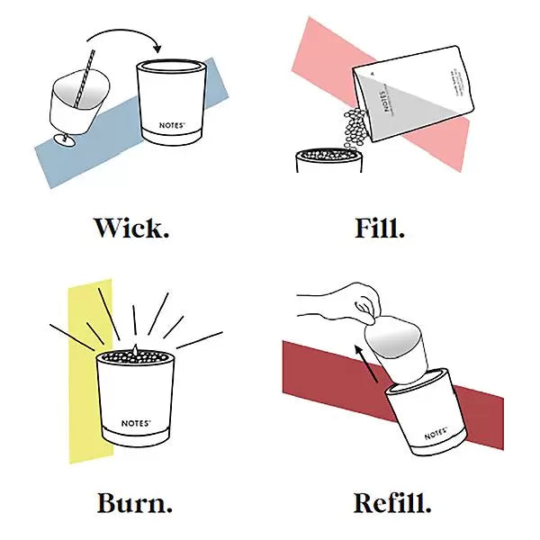 NOTES® Starter Glass and Silicone Cleanout Insert-Candles-Notes Candles-The Twisted Chandelier