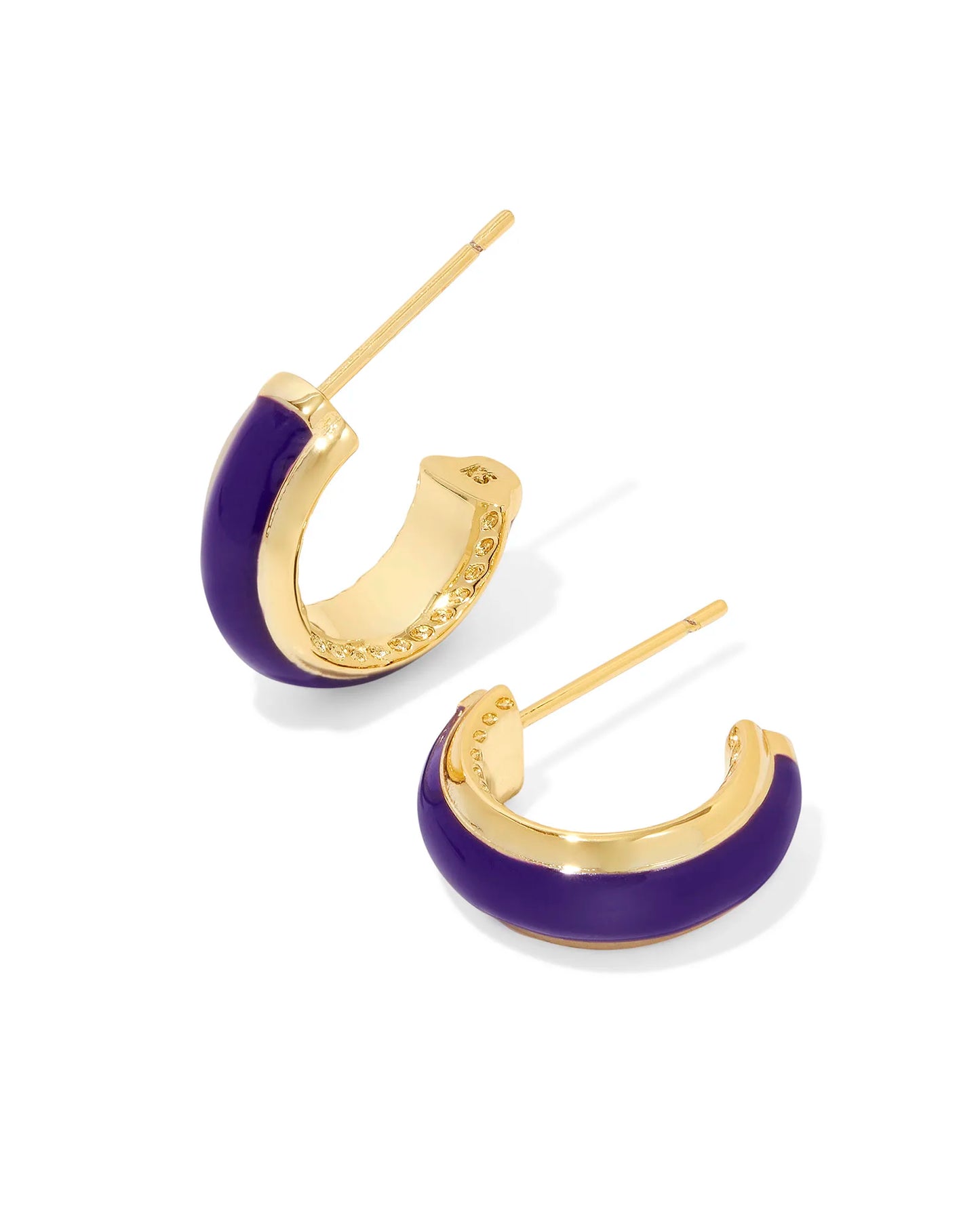 Kendra Scott Ainsley Huggie Earrings Gold Purple Enamel-Earrings-Kendra Scott-CR 07/31/24,E00564GLD,FD 07/31/24,gameday,Sale Kendra Scott-The Twisted Chandelier