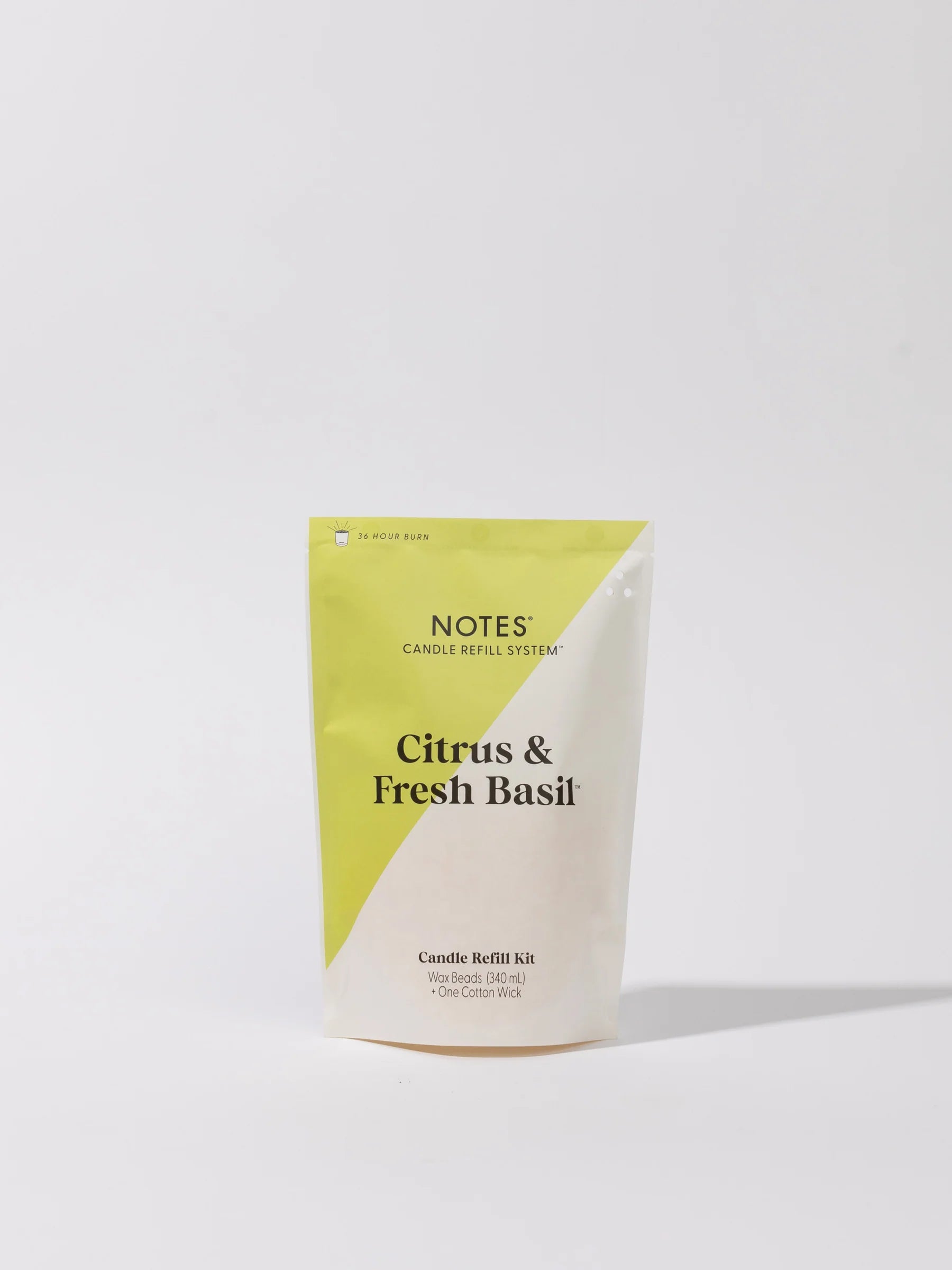 NOTES® Sustainable Candle Refill Kit - Citrus & Fresh Basil-Candles-Notes Candles-The Twisted Chandelier