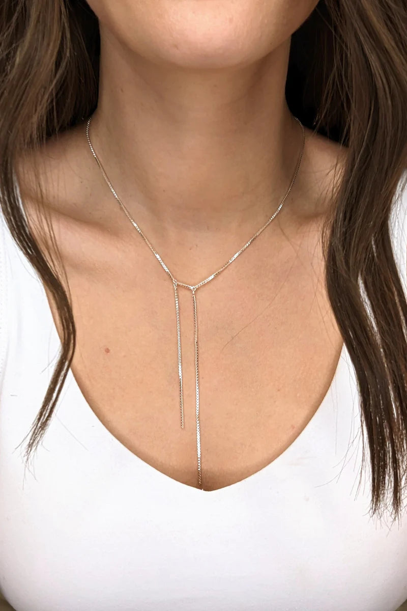 Catherine Necklace - Silver-Necklace-MY GIRL IN LA-The Twisted Chandelier