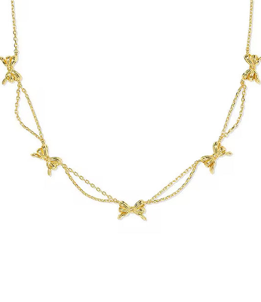 Kendra Scott Bow Strand Necklace Gold