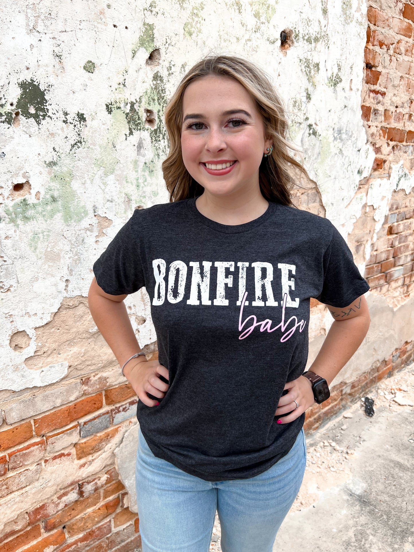 Bonfire Babe Graphic Tee-Graphic T-Shirt-The Twisted Chandelier-BIN B4-The Twisted Chandelier