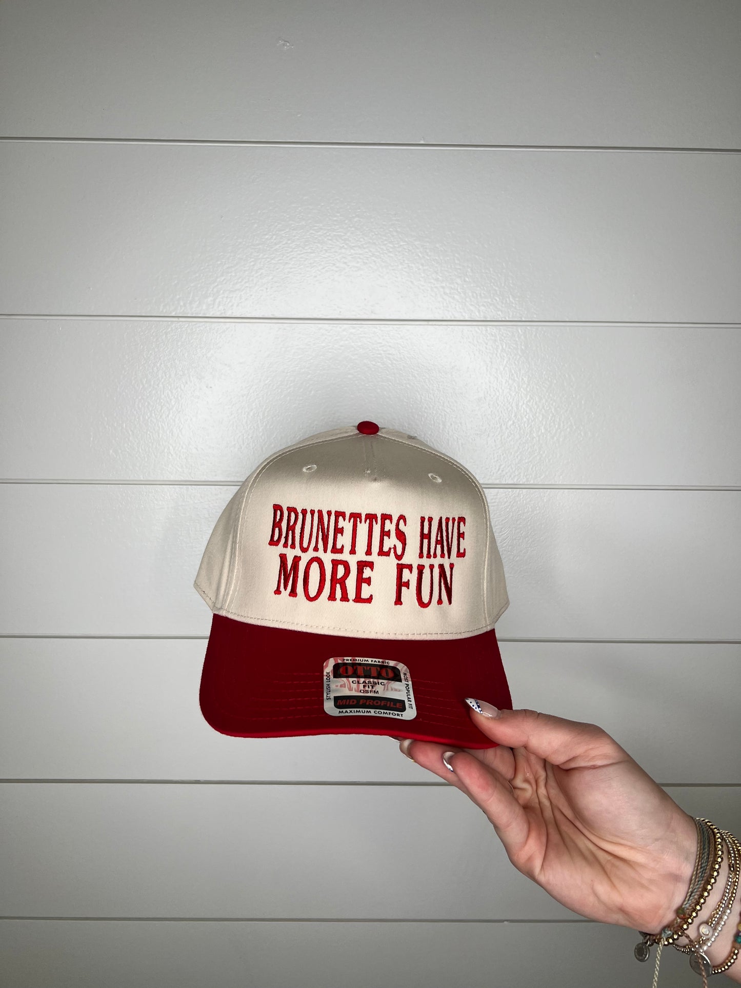 Brunettes Have More Fun Embroidered Hat-Southern N Savvy-The Twisted Chandelier