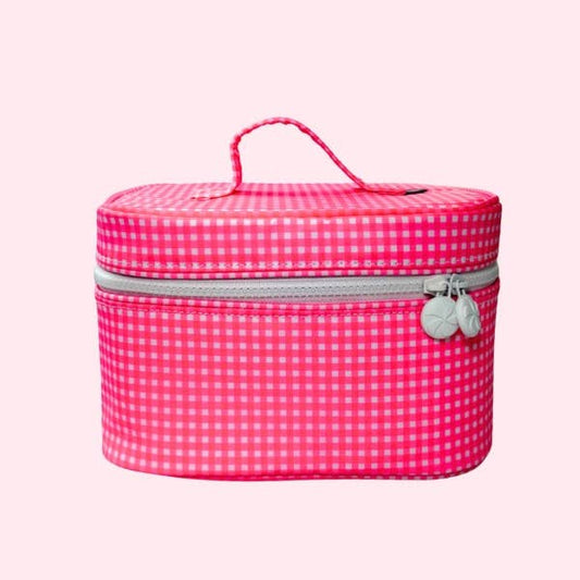 Flamingo ~WIPEABLE~ Train Case-Bag-Mint-The Twisted Chandelier