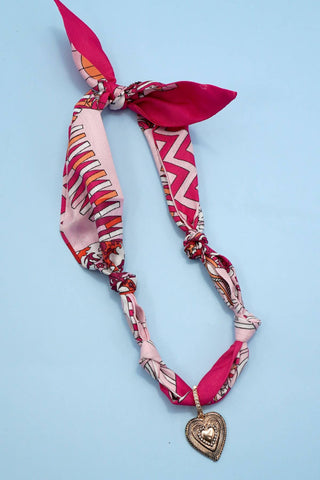 Handcrafted Scarf Interchangeable Charm Necklace-JOSSLYN by wall to wall-D-The Twisted Chandelier