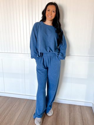 Sally Long Sleeve Top and Pant Set - Dusty Blue-Zenana-FD 11/26/25-The Twisted Chandelier