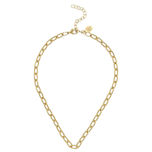 Susan Shaw Oblong Chain Necklace-Susan Shaw-The Twisted Chandelier