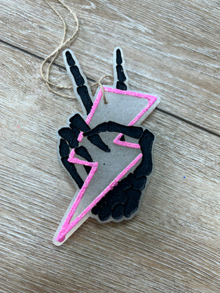 Skeleton Lightning Bolt Car Freshie-Car Freshie-Southern Creek Wholesale-The Twisted Chandelier