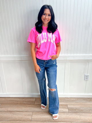 Laney Camo Adult Neon Pink Comfort Colors Tee-Girlie Girl Originals-FD 05/14/26,LM-CM-1000,Tops Collection-The Twisted Chandelier
