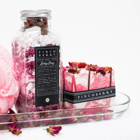 Finchberry Fizzy Salt Soak - Rosey Posey-Bath & Beauty-FinchBerry--The Twisted Chandelier