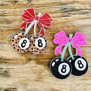 Eight ball Cherries with Bow Car Freshie-Car Freshie-Southern Creek Wholesale-The Twisted Chandelier