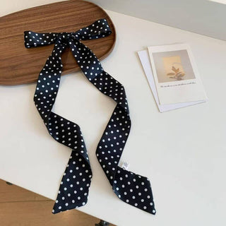 Soft Silky Skinny Twilly Scarf Necklace Wrap-JOSSLYN by wall to wall-Black-The Twisted Chandelier