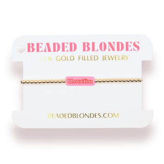 I Love You BB Bead Bracelet-Beaded Blondes-The Twisted Chandelier