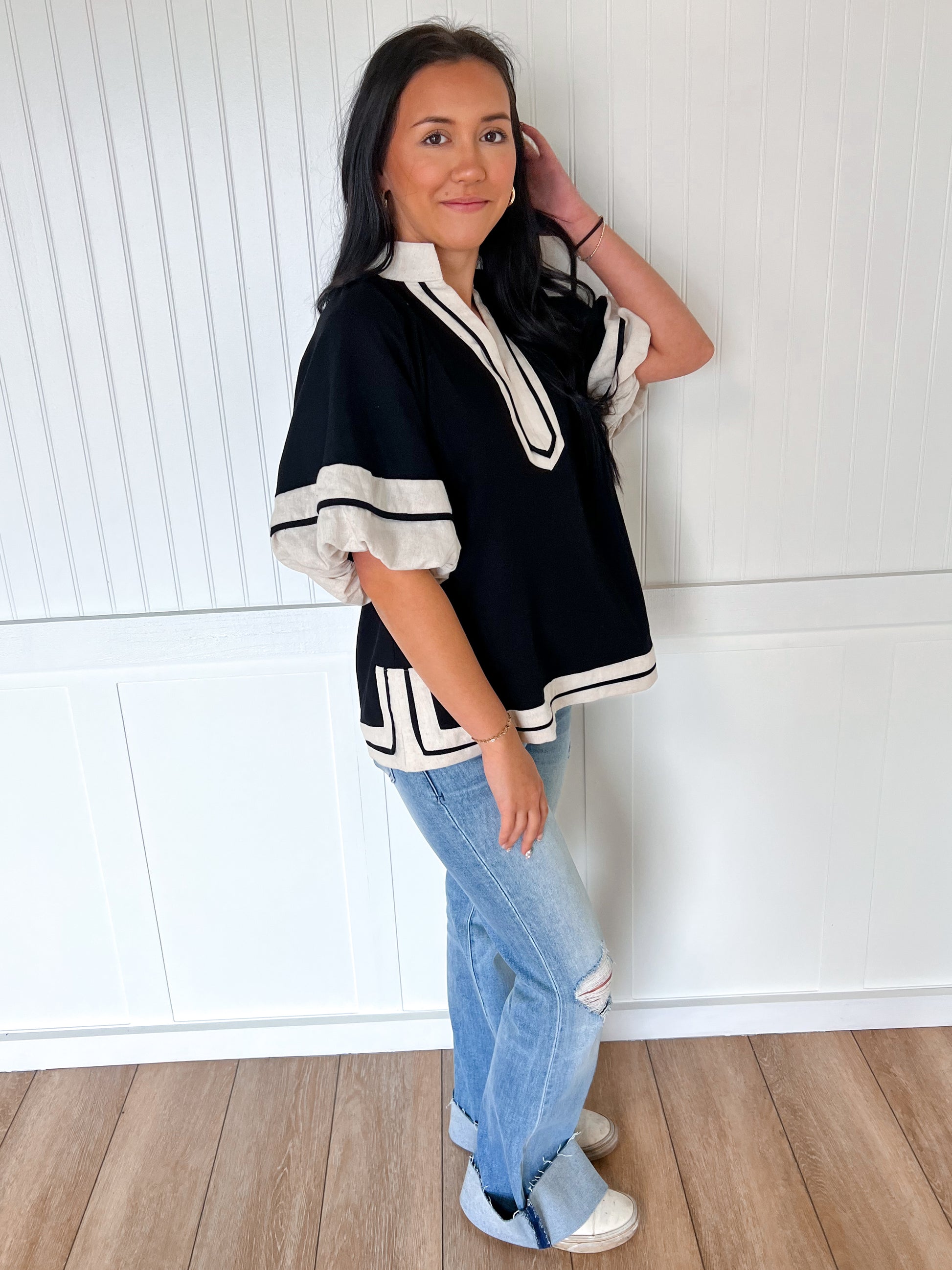 Blair Collared Pullover Top-The Twisted Chandelier-BIN A 3,FD 10/23/25,Tops Collection-The Twisted Chandelier