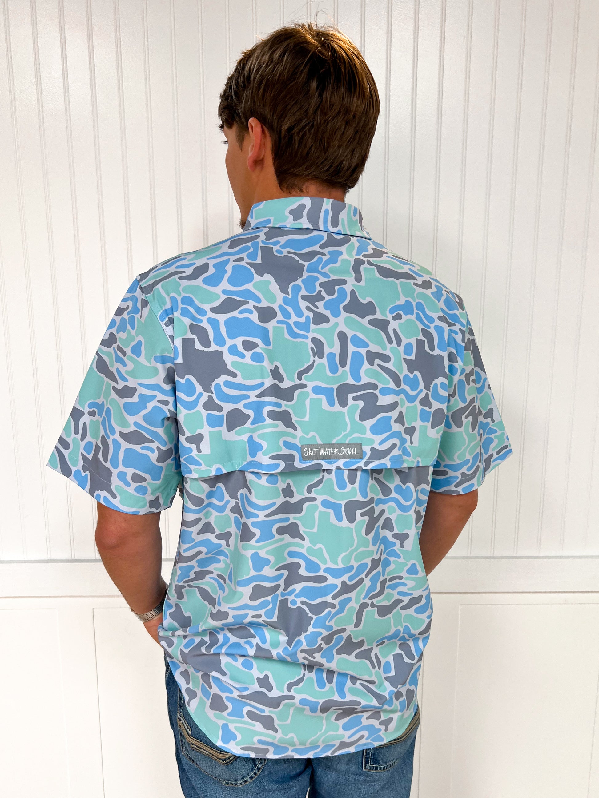 Men's Texas Coastal Camo Fishing Shirt-SALT WATER SOUL-FD 01/23/26,Men's-The Twisted Chandelier