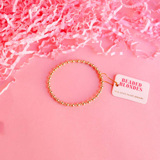 Mini Katy Bracelet in Gold-Beaded Blondes-The Twisted Chandelier