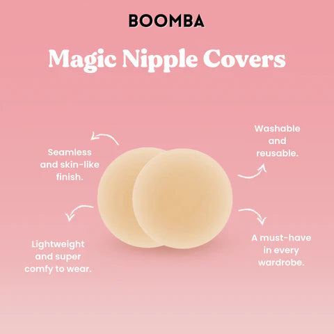 BOOMBA Magic Nipple Covers | Beige | BOOMBA-Sticky Bra-BOOMBA--The Twisted Chandelier