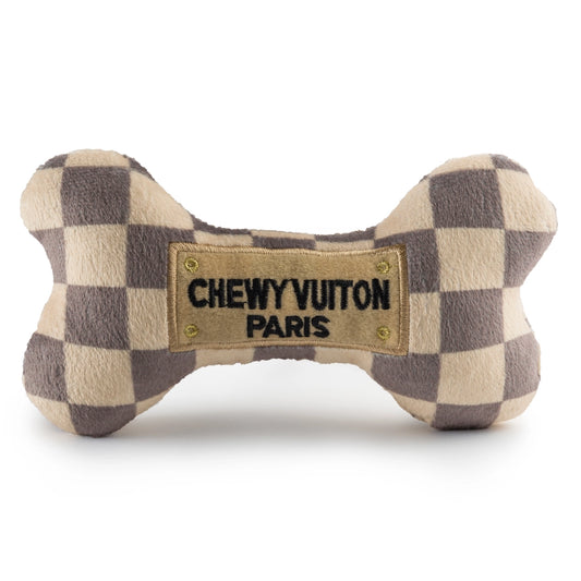 Haute Diggity Dog Checker Chewy Vuiton Bones Squeaker Dog Toy-The Twisted Chandelier-The Twisted Chandelier