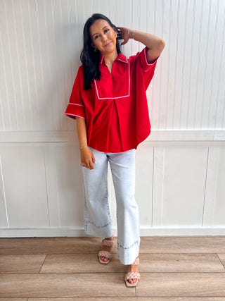 Kennedy Solid Short Sleeve Top