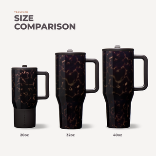 Mocha Tortoise HydroJug 32oz Traveler Tumbler-HydroJug-NewArrival-The Twisted Chandelier
