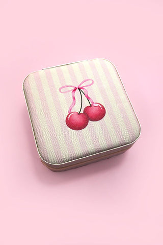 Designed Jewelry Organizer Travel Box Case-JOSSLYN by wall to wall-CHERY OFF WHITE-The Twisted Chandelier